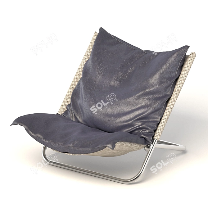Stylish Cross Chair in Two Colors 3D model image 5