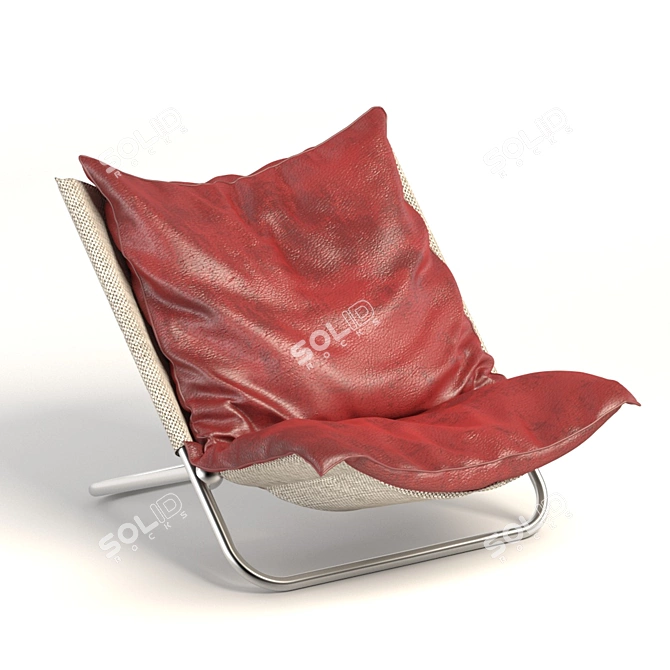 Stylish Cross Chair in Two Colors 3D model image 7