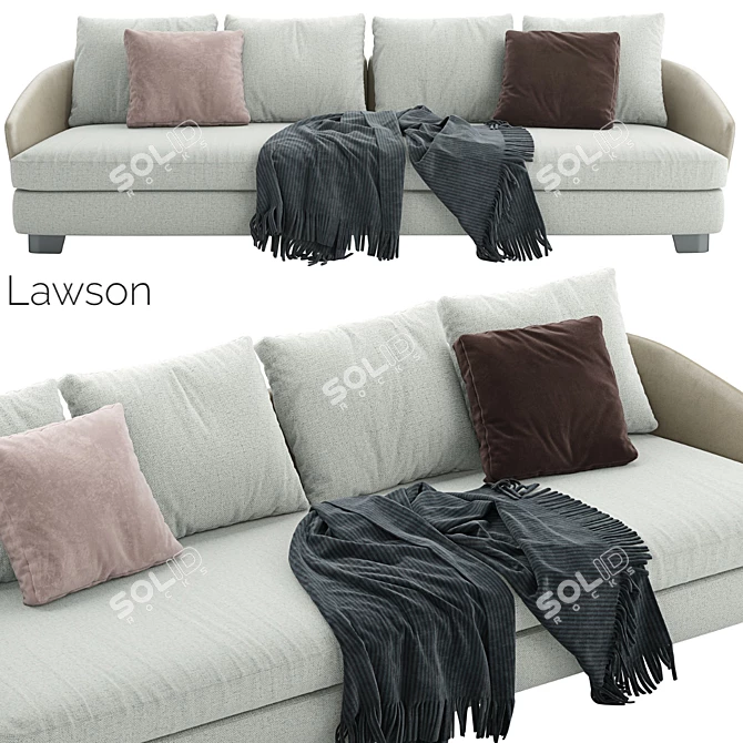 Elegance Redefined: Minotti Lawson Sofa 3D model image 1