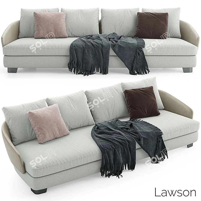 Elegance Redefined: Minotti Lawson Sofa 3D model image 4