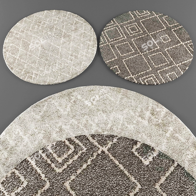 Elegant Froy Rugs Collection 3D model image 2
