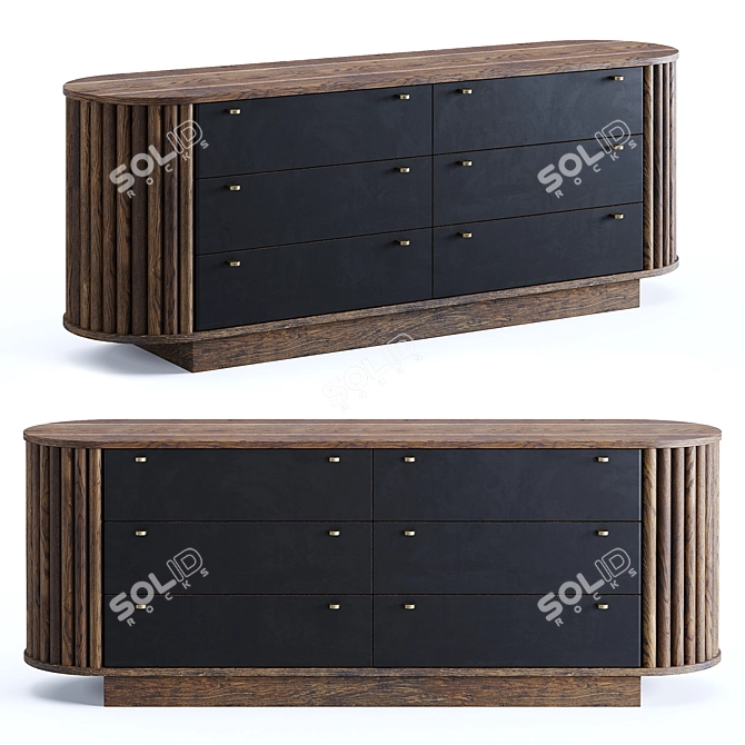 Ribbed Credenza by Dmitriy & Co 3D model image 1