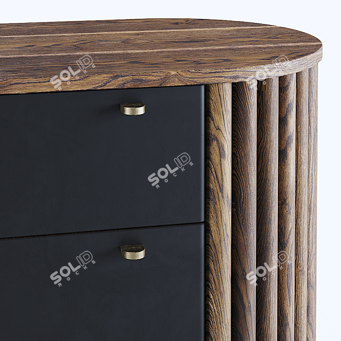 Ribbed Credenza by Dmitriy & Co 3D model image 2