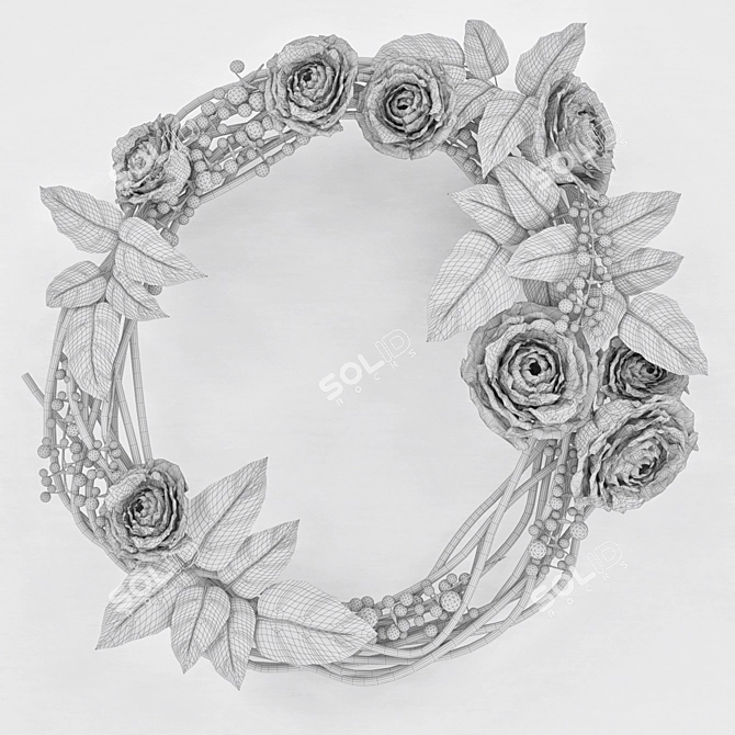 RosaWreath: Elegant Decorative Blooms 3D model image 3