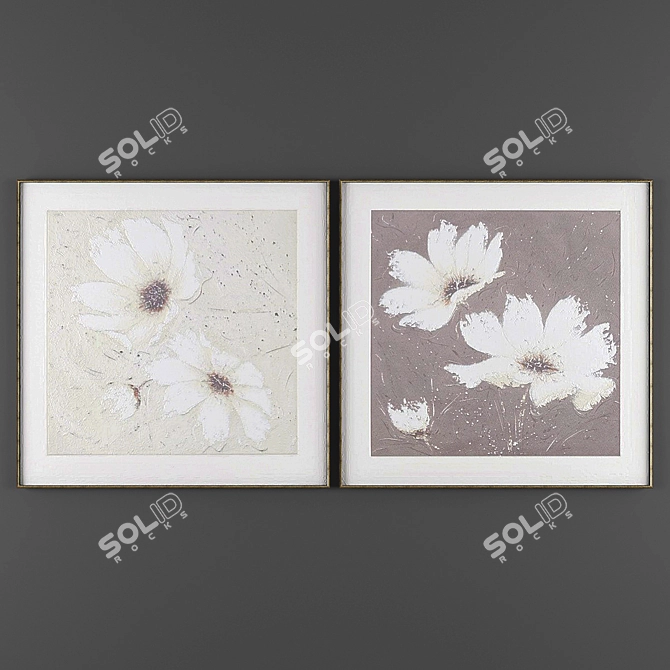 Modern Art Prints Collection 3D model image 3