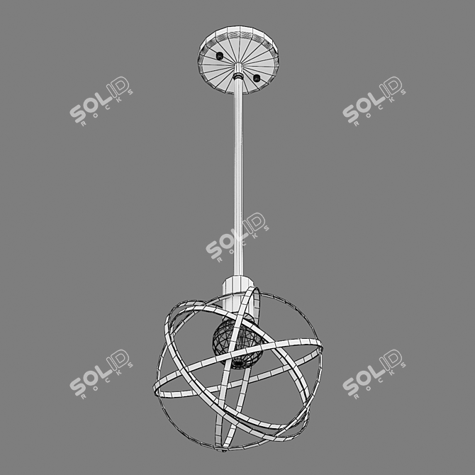 Modern Cage Pendant Light 3D model image 3