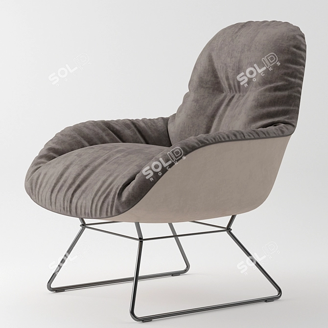 Leya Lounge Chair: Sleek and Stylish 3D model image 1