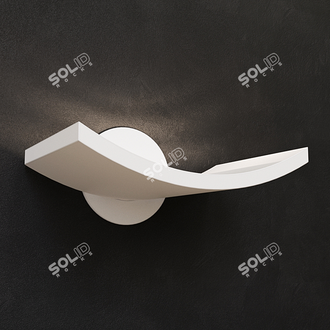 Minimalist Micro LED Wall Sconce 3D model image 1