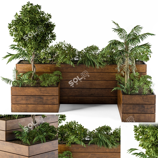 BlossomBox: Outdoor Plant Elegance 3D model image 1