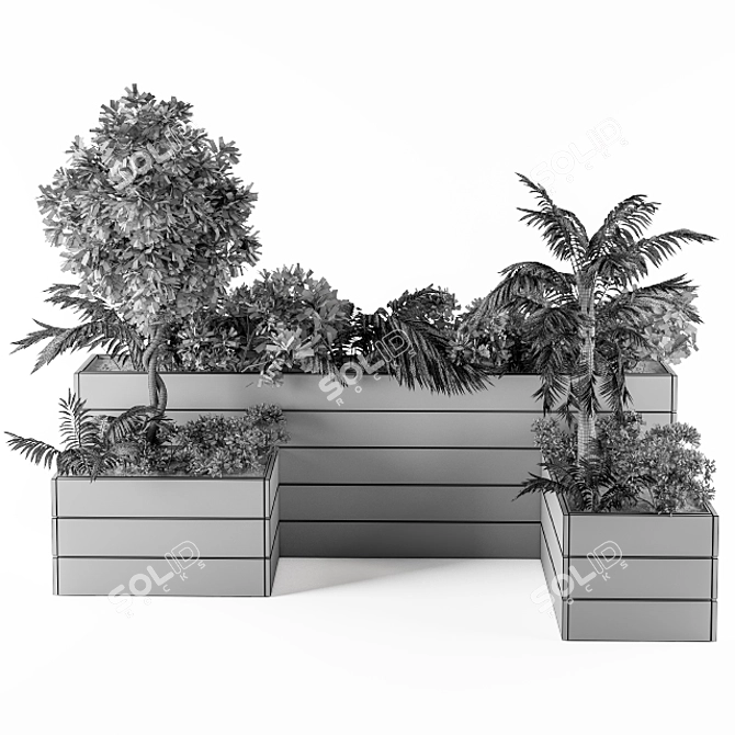 BlossomBox: Outdoor Plant Elegance 3D model image 3