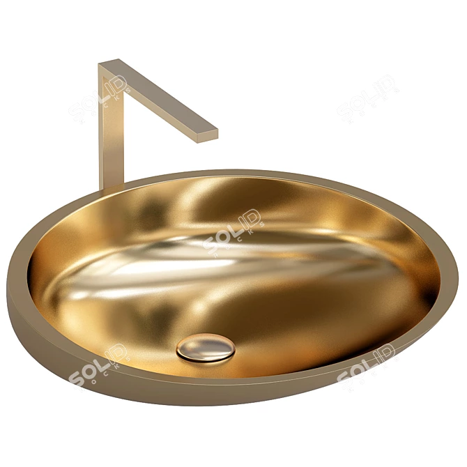 Gold Leaf Vetrofreddo Kool Max Sink 3D model image 4