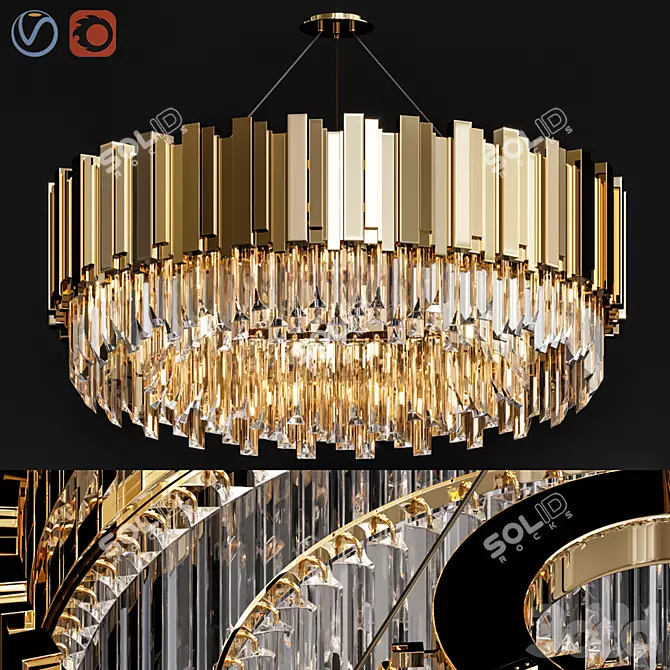 Imperial Suspension Mondo Chandelier 3D model image 1