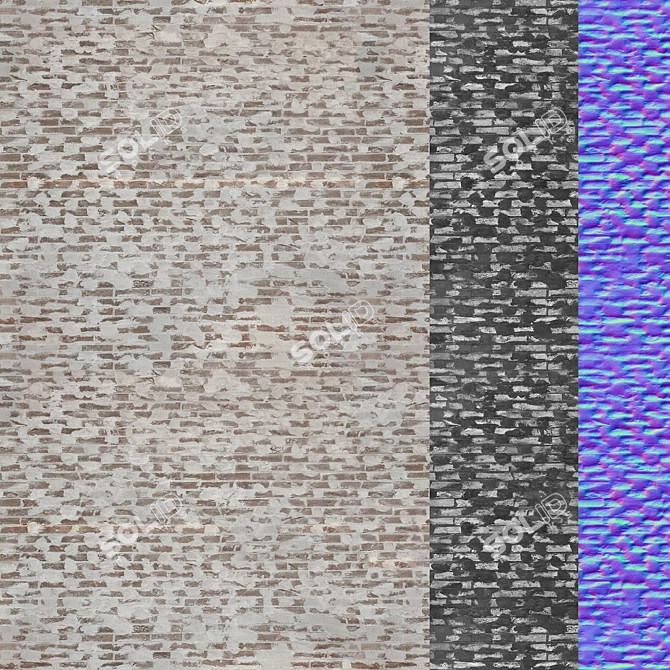 Seamless Scandinavian Brick Texture 3D model image 3