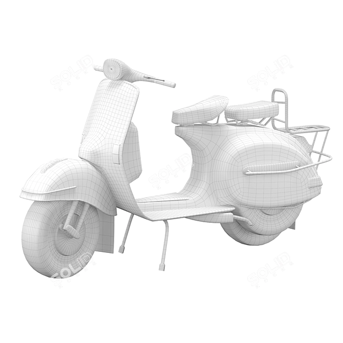 Classic Italian Scooter - Vespa 3D model image 2