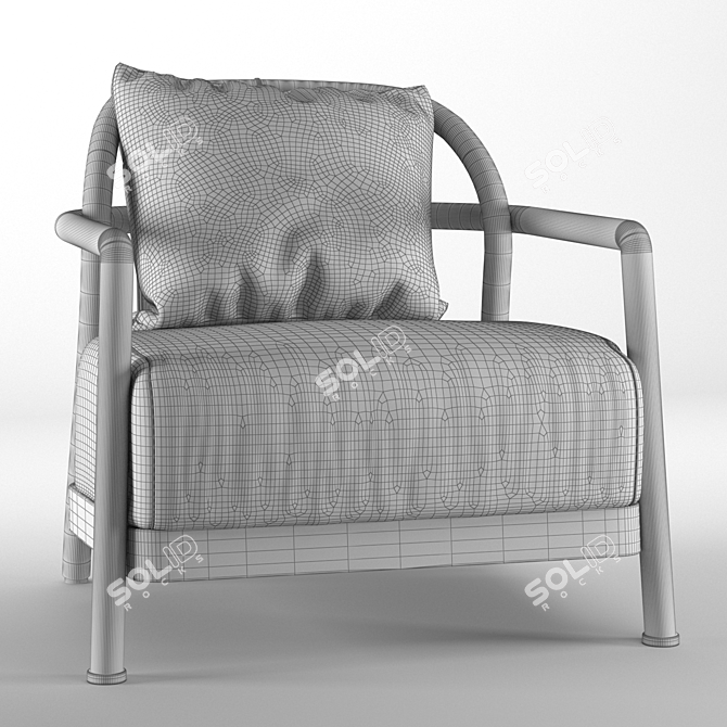 Elegant ALISON Armchair: Perfect Blend of Style and Comfort 3D model image 3