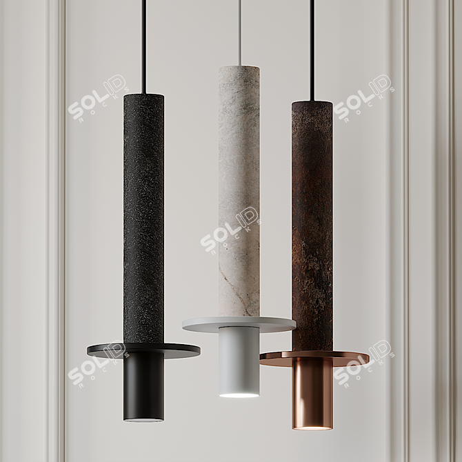 Sleek Meta Pendant by Pompa 3D model image 1