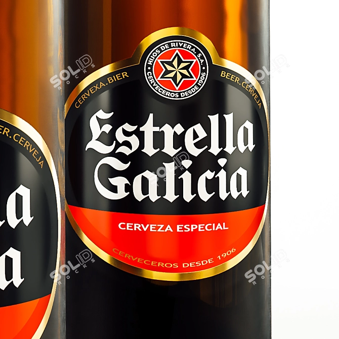 Estrella Galicia: Classic Brew 3D model image 3