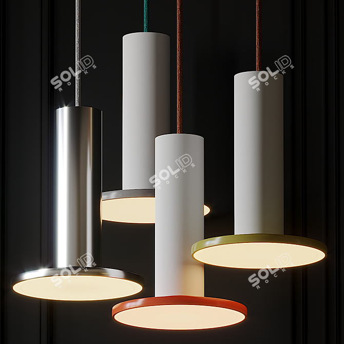 CIELO HI-BRIGHT Pendant: Sleek and Luminous 3D model image 1
