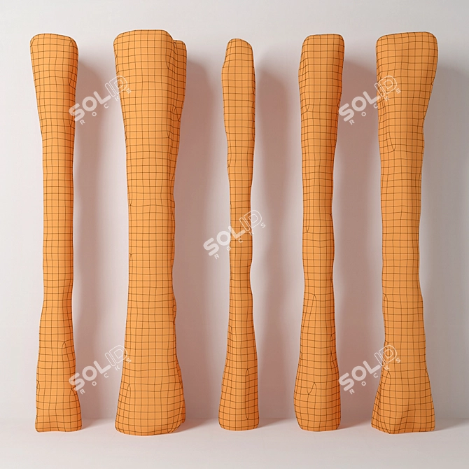 Decorative Rock Stone Column: Elegant and Versatile 3D model image 4