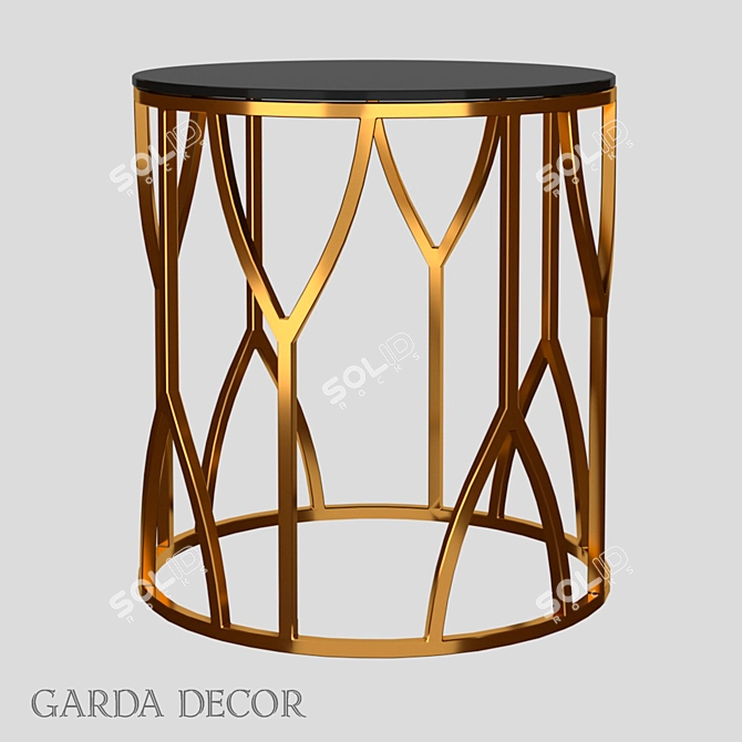 Modern Gold Coffee Table 3D model image 1