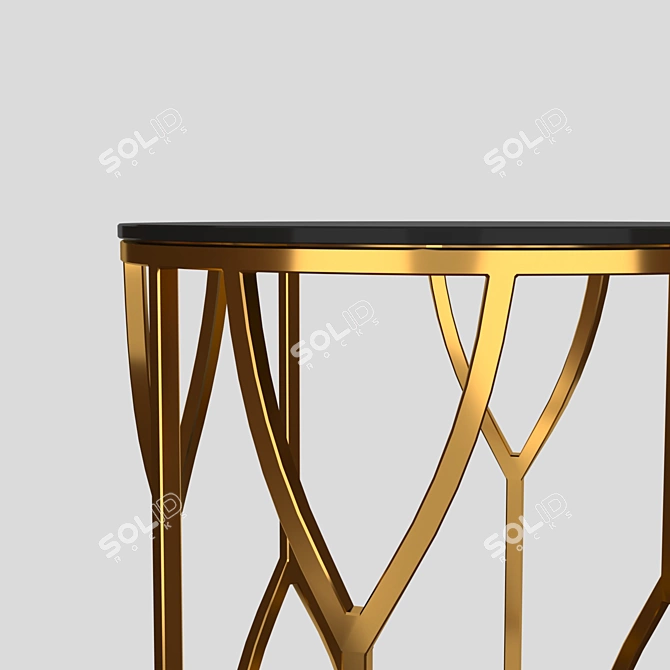 Modern Gold Coffee Table 3D model image 2