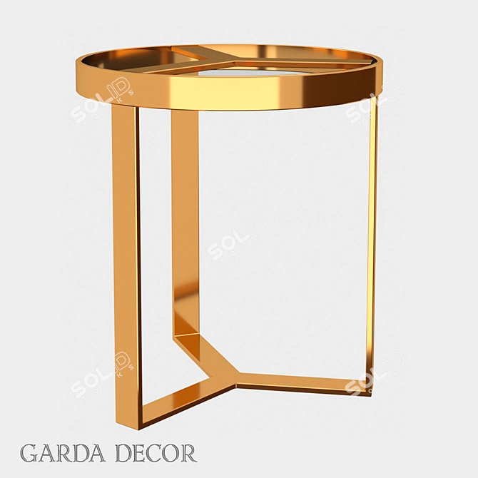 Golden Glass Coffee Table by Garda 3D model image 1