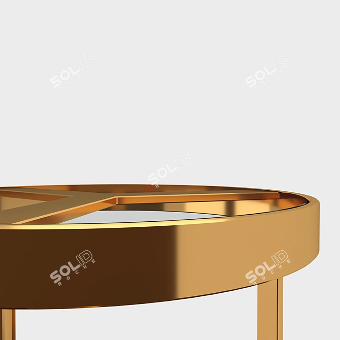 Golden Glass Coffee Table by Garda 3D model image 2