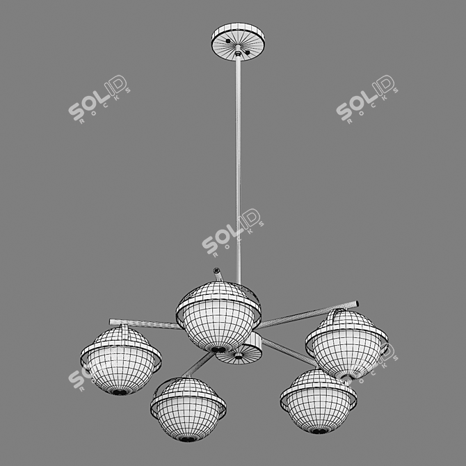 Croco Lightstar Ceiling Light: Elegant and Versatile 3D model image 3