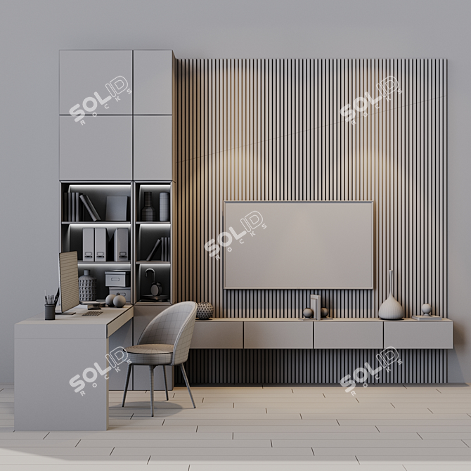 Title: Sleek TV Set with Designer Touch 3D model image 4