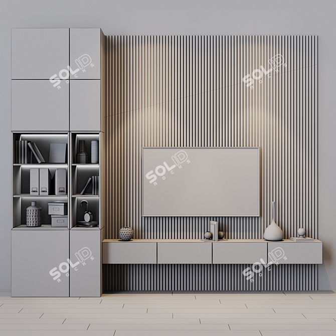 Title: Sleek TV Set with Designer Touch 3D model image 7