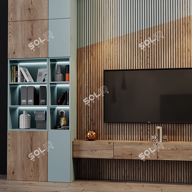 Title: Sleek TV Set with Designer Touch 3D model image 8