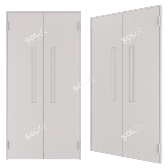 Versatile Kitchen Entry Door 3D model image 2