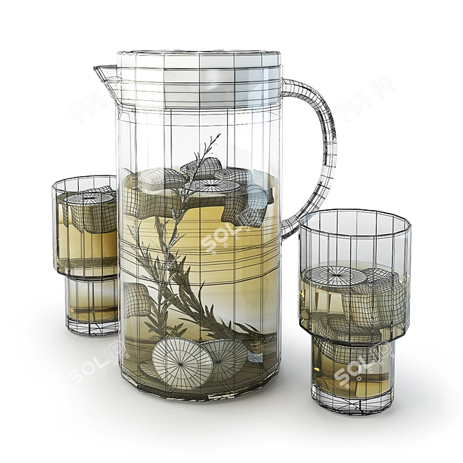 Chilled Beverage Pitcher 3D model image 2