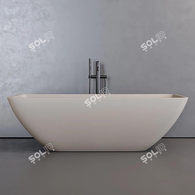 Luxury Quadra Freestanding Bathtub 3D model image 2
