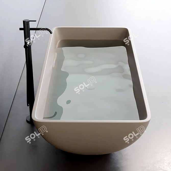 Luxury Quadra Freestanding Bathtub 3D model image 4