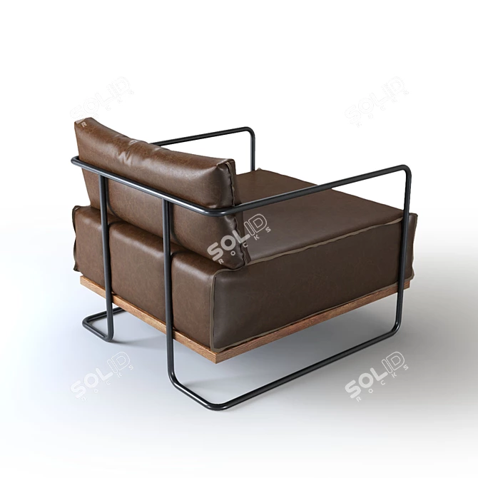 Industrial Leather Colin Chair 3D model image 9
