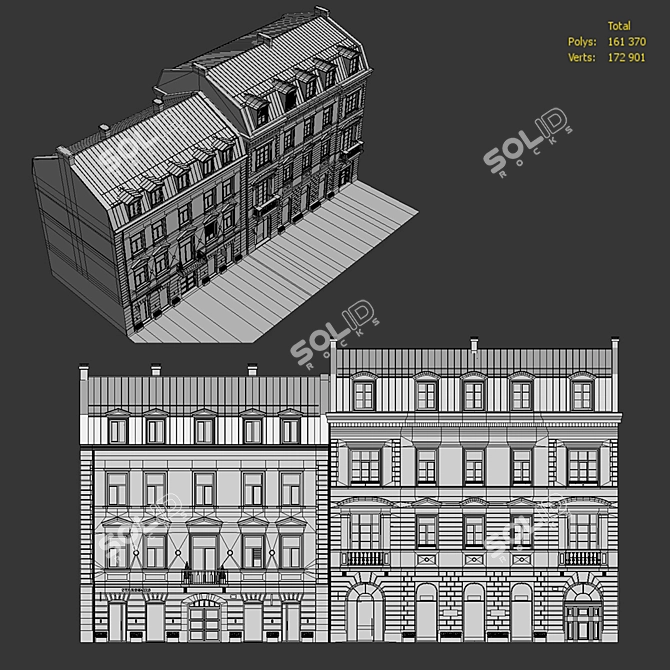 Classic Style Residential House Models (Vol. 3.1) 3D model image 5