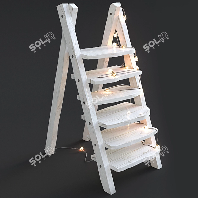 Elegant Garland Staircase 3D model image 3