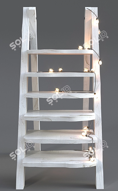 Elegant Garland Staircase 3D model image 4
