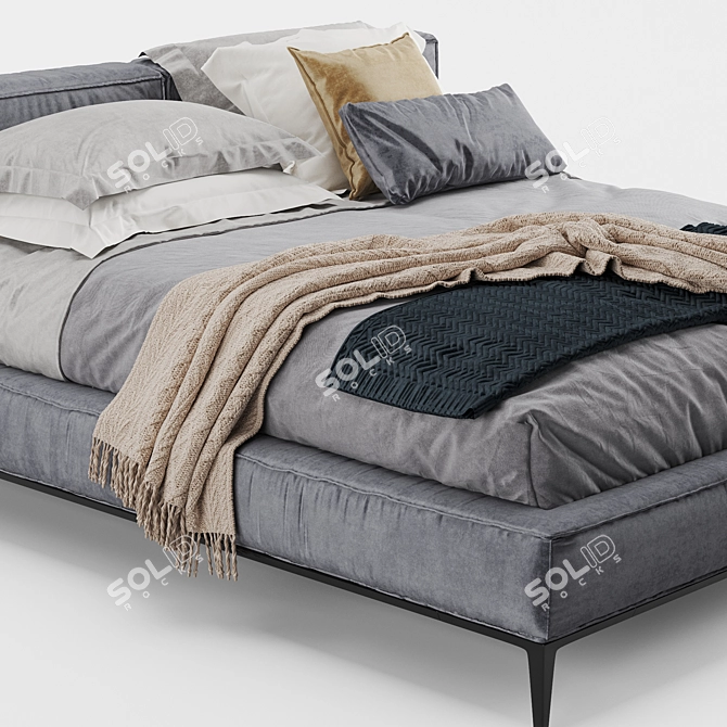 Modern Frigerio Taylor Bed Set 3D model image 8