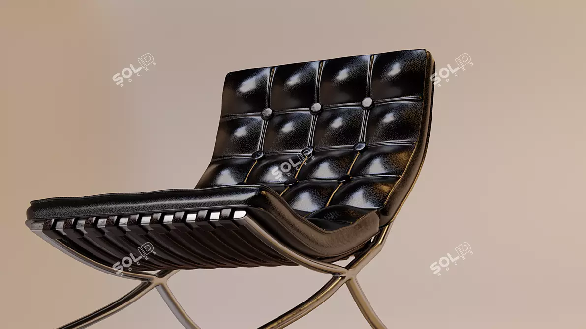 Barcelona Chair 3D Model - High-Quality and Realistic 3D model image 2