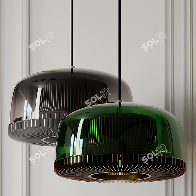 Dub Medium Pendant: Sleek and Stylish Lighting 3D model image 1