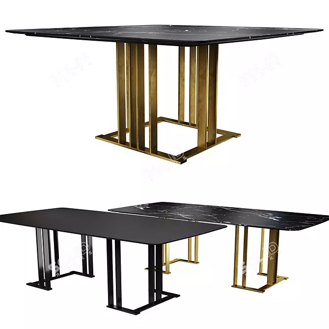 Modern Meridiani Tables for Urban Spaces 3D model image 1