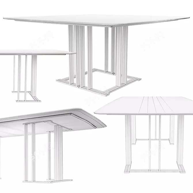 Modern Meridiani Tables for Urban Spaces 3D model image 3