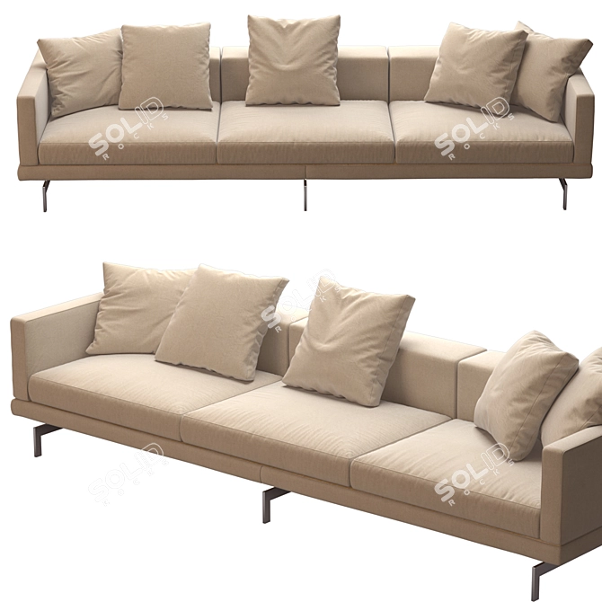 Modern Dock Sofa: High-Quality, Detailed Design 3D model image 2