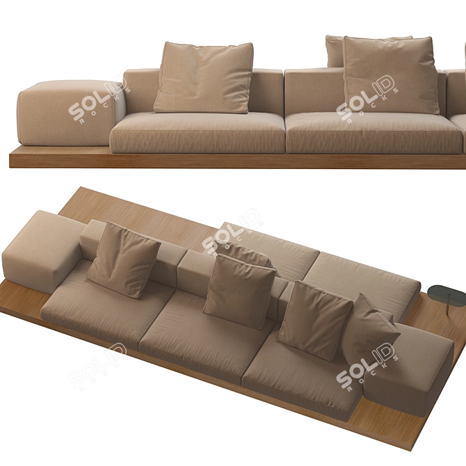 Luxury Dock Sofa: Stylish Elegance 3D model image 3