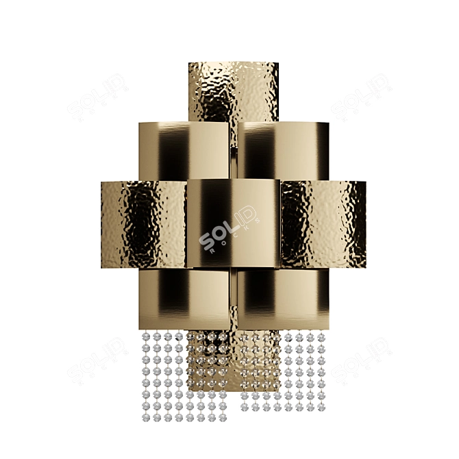 Sleek Mondrian Wall Lamp 3D model image 1