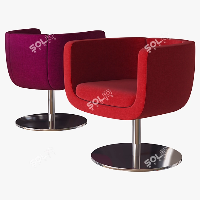 Modern Luxury Armchair: Tulip Sixty 3D model image 1