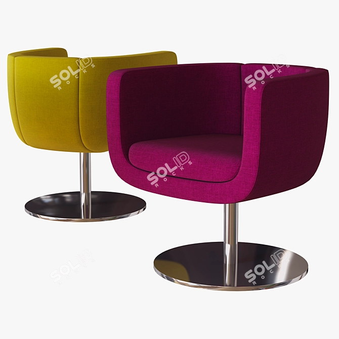 Modern Luxury Armchair: Tulip Sixty 3D model image 2