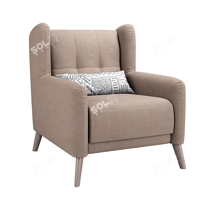 Aneto Gala Armchair - Stylish and Comfortable 3D model image 2